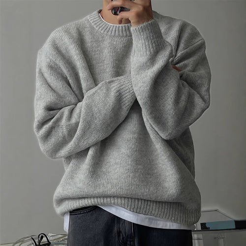 Herren lässiger Strickpullover mit modernem Strukturdesign Echoarchiv