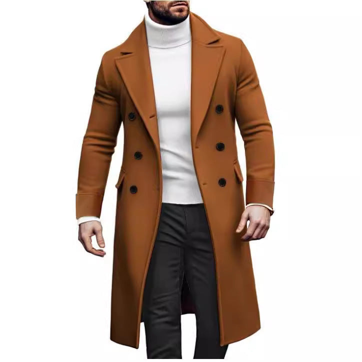 Herren eleganter Langmantel mit seitlichen Eingrifftaschen Echoarchiv