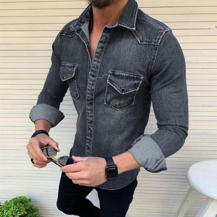 Herren Denim Hemd mit modernem Schnitt und praktischen Brusttaschen Echoarchiv