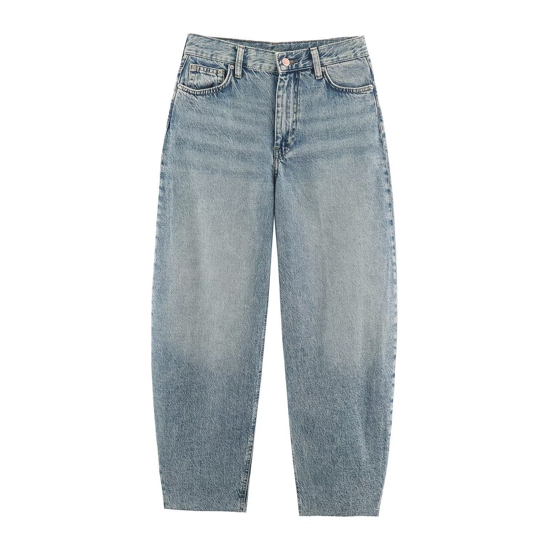 Damen Hochtaillierte Relaxed‑Fit Jeans mit konischem Bein Echo Archiv