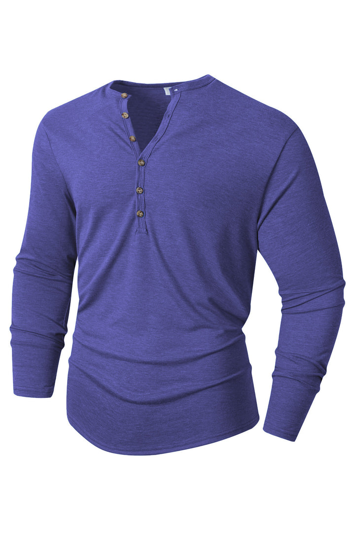 Herren Langarmshirt mit Knopfleiste Echoarchiv