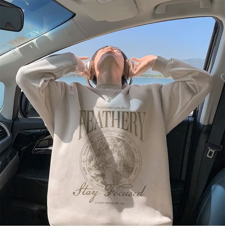 Unisex Lässiger Sweatshirt mit grafischem Druck Echoarchiv