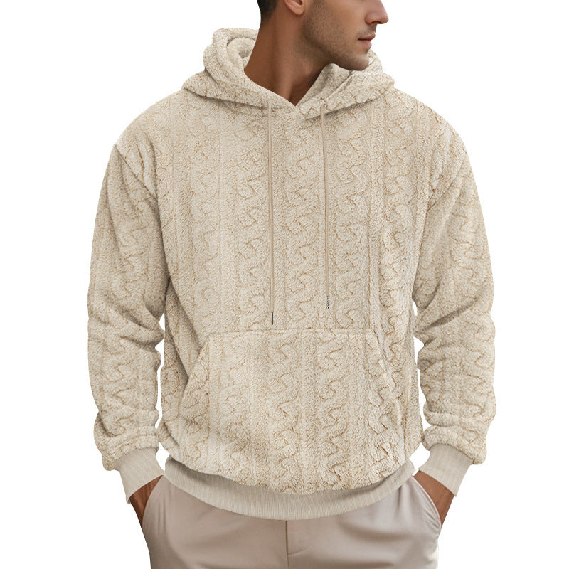 Herren Kapuzenpullover aus weichem Polarstoff mit praktischen Kängurutaschen Echoarchiv
