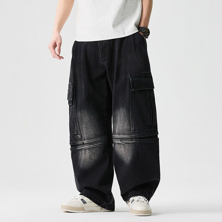 Herren nan extraweite Cargo-Jeans im Baggy-Stil mit verstärkten Knie-Nähten Echo Archiv