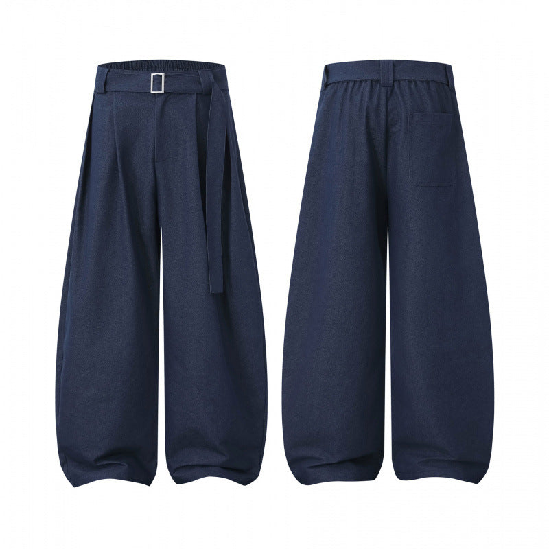 Damen Ballon-Hose mit weitem Bein, hohem Bund und Bindegürtel Echo Archiv