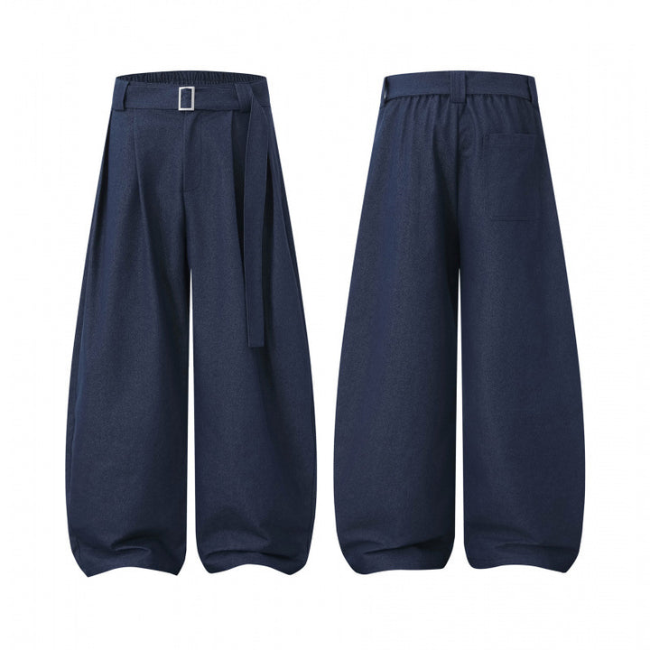 Damen Ballon-Hose mit weitem Bein, hohem Bund und Bindegürtel Echo Archiv