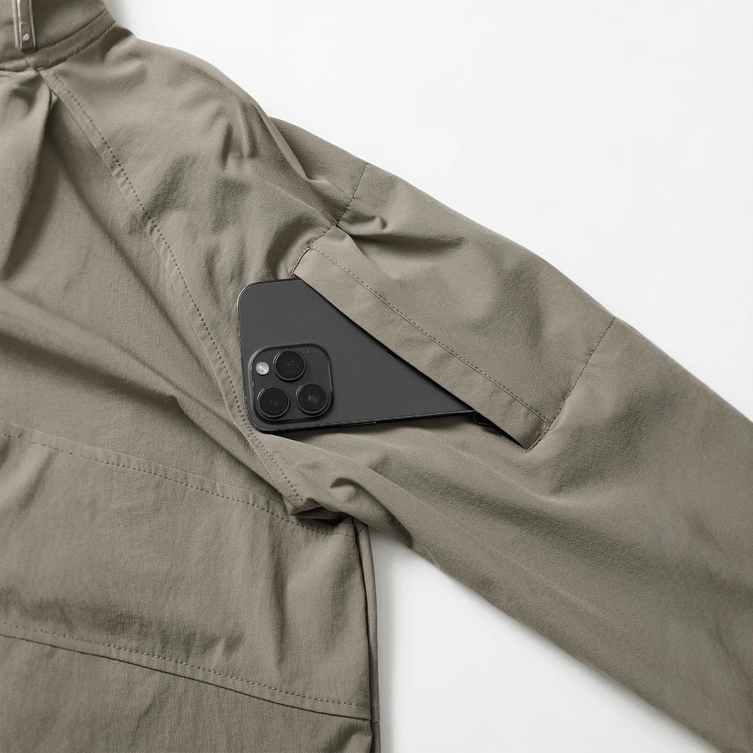 Herren nan taktisches Halfzip-Outdoorpullover mit hohem Stehkragen, verdecktem Reißverschluss und Ärmeltaschen Echo Archiv