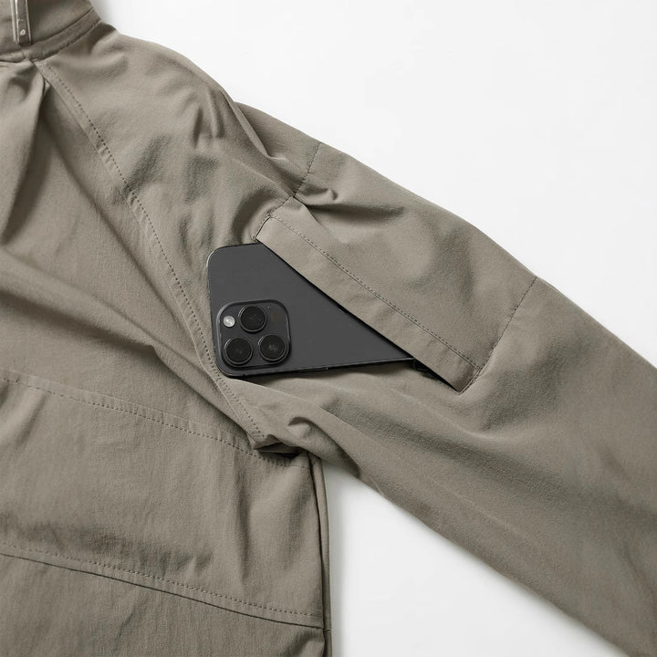 Herren nan taktisches Halfzip-Outdoorpullover mit hohem Stehkragen, verdecktem Reißverschluss und Ärmeltaschen Echo Archiv