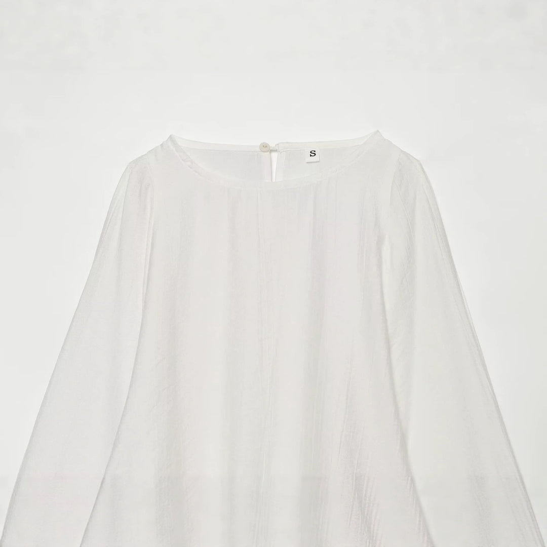Damen Oversize-Bluse mit Ballonärmeln und Manschetten Echo Archiv