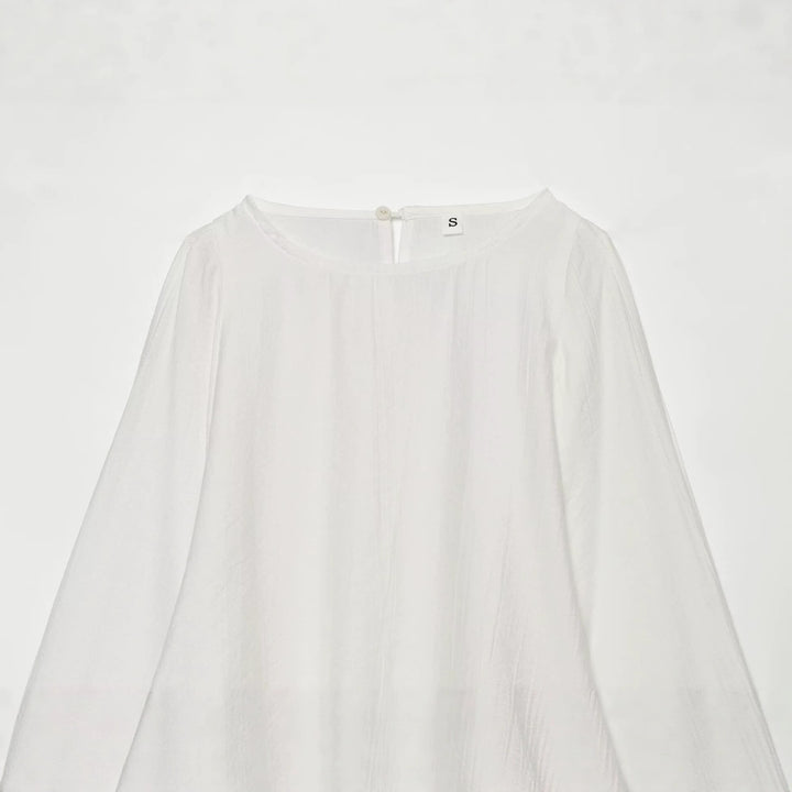 Damen Oversize-Bluse mit Ballonärmeln und Manschetten Echo Archiv