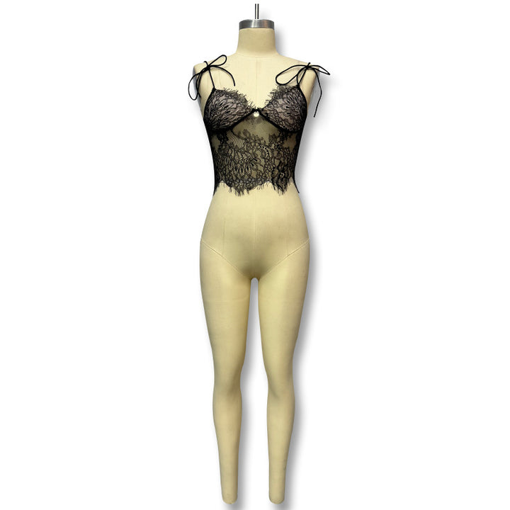 Damen Spitzen-Cami-Top mit verstellbaren Trägern und romantischen Details Echo Archiv