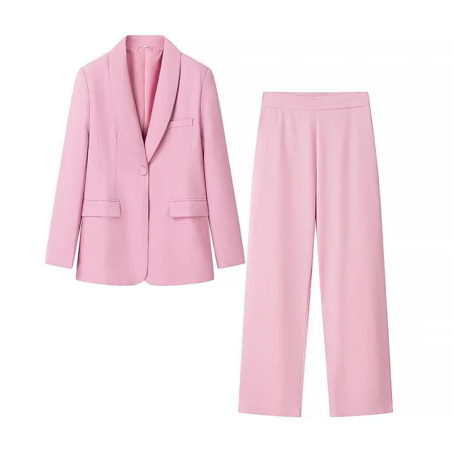 Damen taillierter Longblazer mit Schalkragen, verdecktem Knopfverschluss und Pattentaschen – Valéne