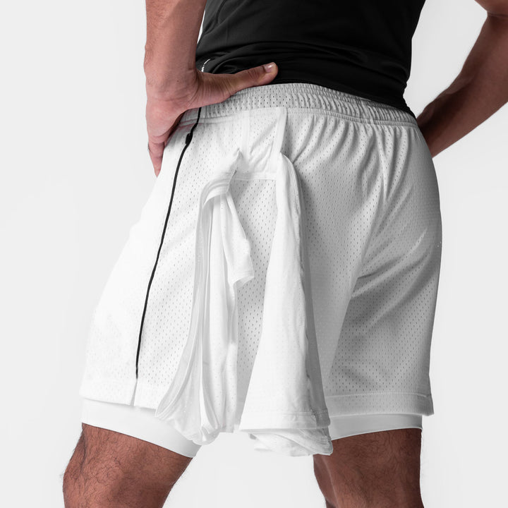 Herren Sportliche Mesh-Shorts mit integrierter Unterwäsche und praktischen Taschen Echoarchiv
