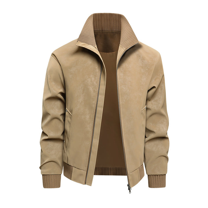 Herren Velours‑Imitat Bomberjacke mit Stehkragen, Thermofutter & Reißverschluss Echoarchiv