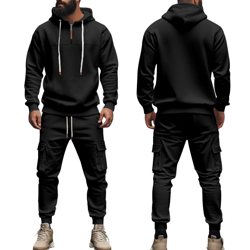 Herren sportlicher Hoodie und Cargo-Trainingshose Set Echoarchiv