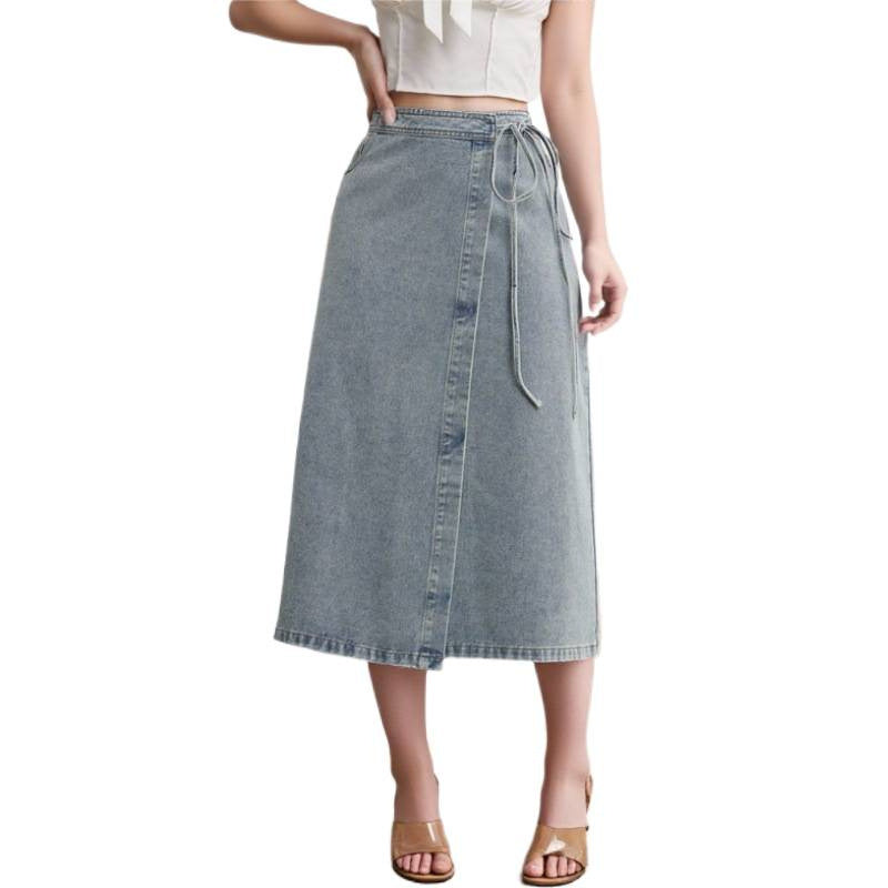 Damen Maxirock mit zeitlosem Wickeldesign und Gürteldetail Echo Archiv