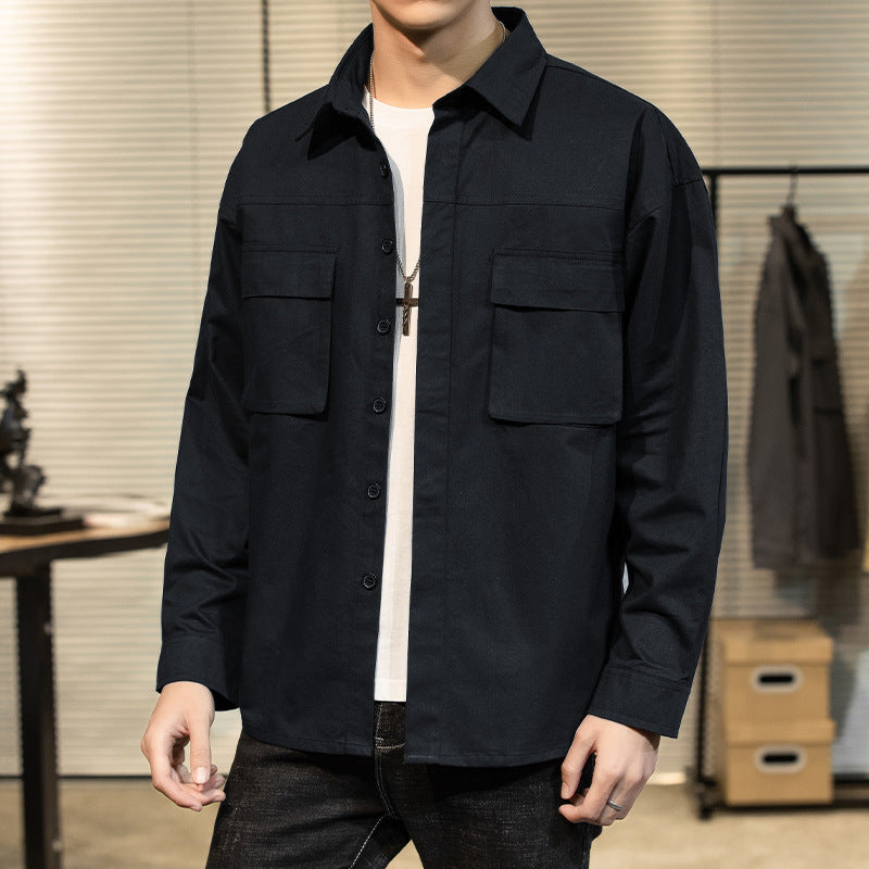 Herren robuste Utility-Hemdjacke mit praktischen Brusttaschen Echoarchiv