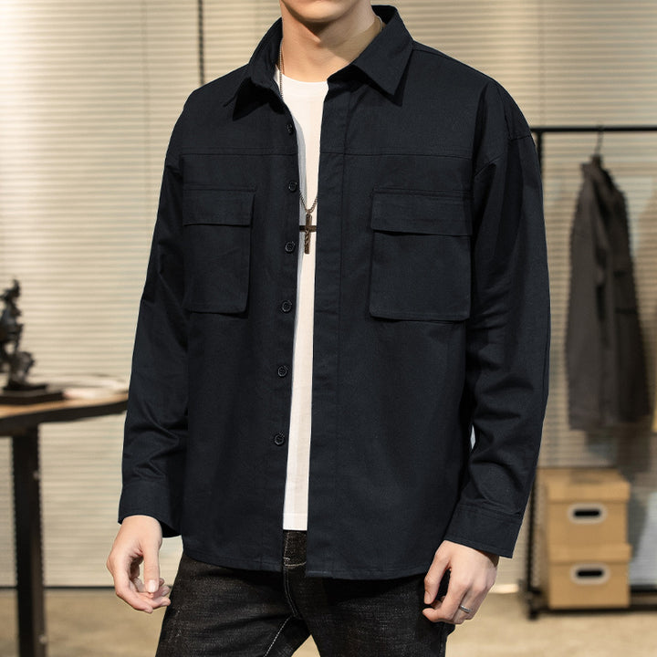 Herren robuste Utility-Hemdjacke mit praktischen Brusttaschen Echoarchiv