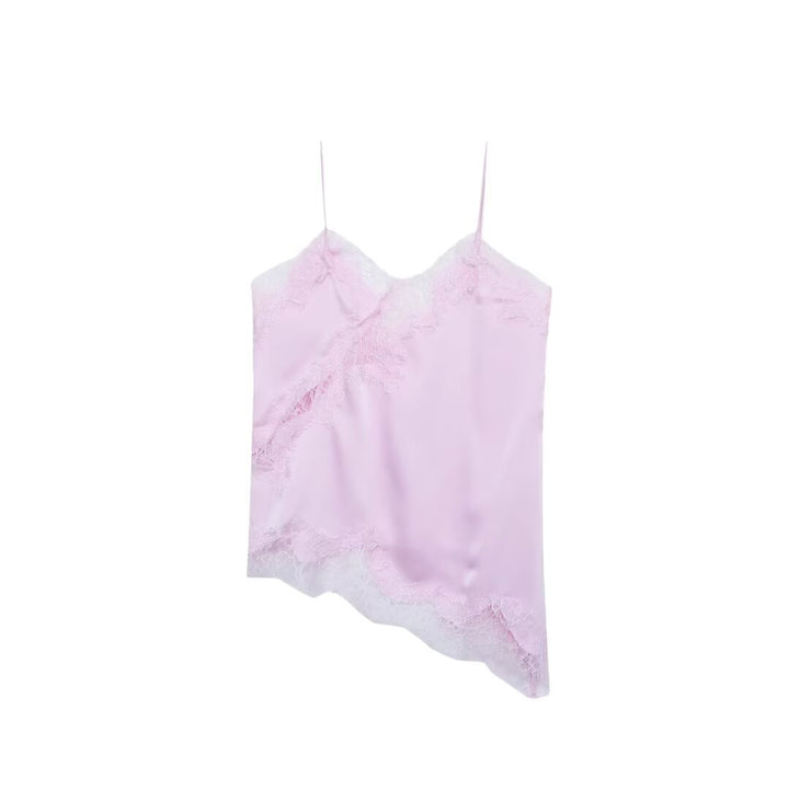 Damen-Spitzen-Camisole mit asymmetrischem Schnitt und eleganten Punkten Echo Archiv