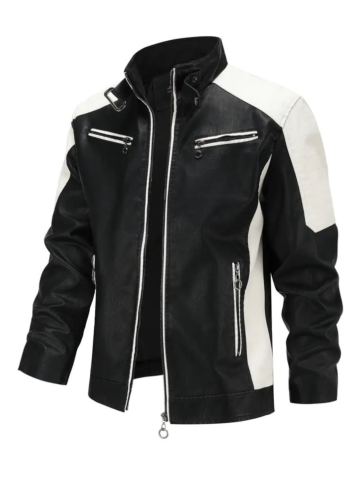 Herren Sportliche Kunstlederjacke mit Reißverschluss Echo Archiv