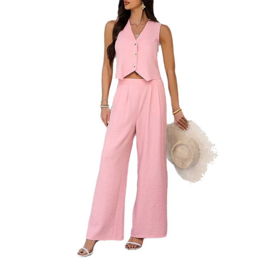 Damen Zweiteiliges Set mit cropped Top und weitem Hose Echo Archiv