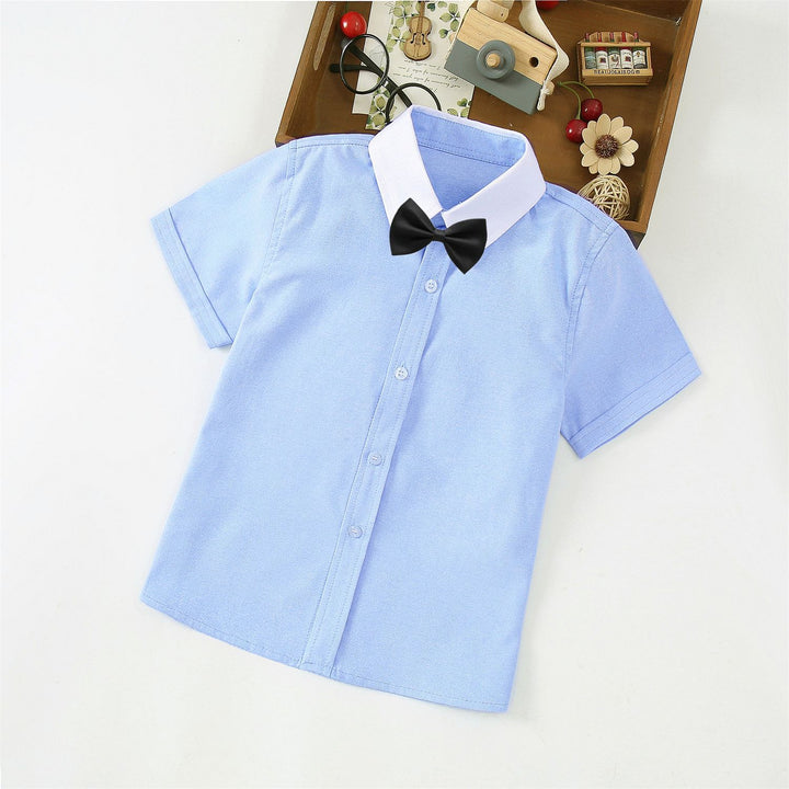 Jungen Elegantes Kurzarmhemd mit Fliege Echo Archiv