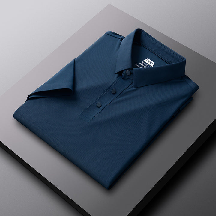 Herren atmungsaktives Poloshirt mit strukturiertem Gewebe Echoarchiv
