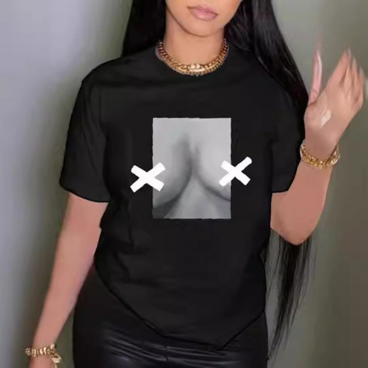 Damen T-Shirt mit innovativem Grafikdesign Echo Archiv