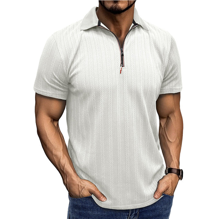 Herren Polohemd mit luxuriösem Strukturdesign und modernem Kragen Echoarchiv