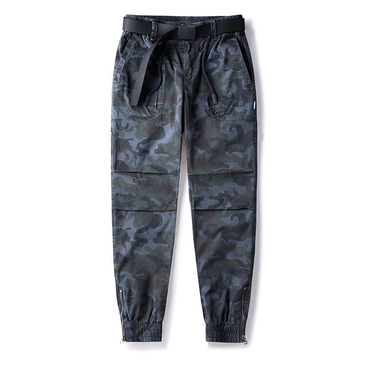Herren Cargojogger mit Camouflage-Muster, elastischem Tunnelzugbund, Knieverstärkung und Knöchelreißverschluss Echo Archiv