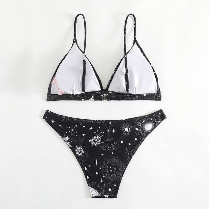 Damen Triangel-Bikini mit einzigartigem Sternenmotiv und verstellbaren Trägern Echo Archiv