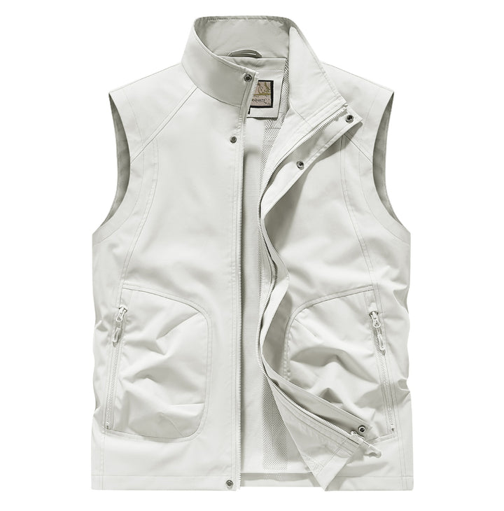 Herren Utility Softshell Weste mit hohem Stehkragen, Reißverschluss & Multifunktions-Taschen Echoarchiv