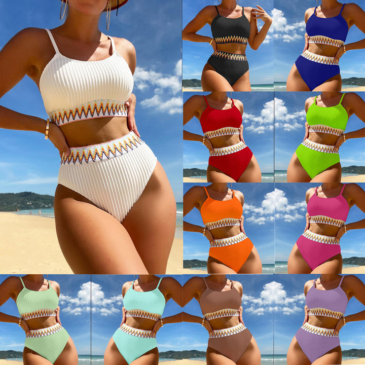 Damen Hochtailliertes Bikiniset mit raffinierten Zierdetails Echo Archiv