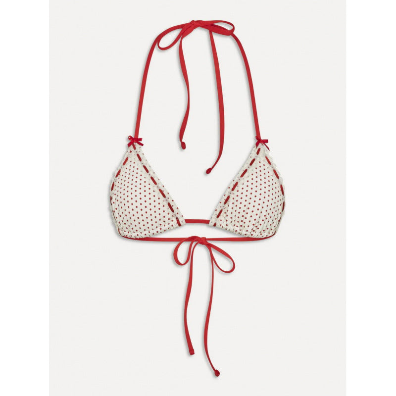 Damen Triangel-Bikini mit verspieltem Punkte-Design und verstellbaren Bindebändern Echo Archiv