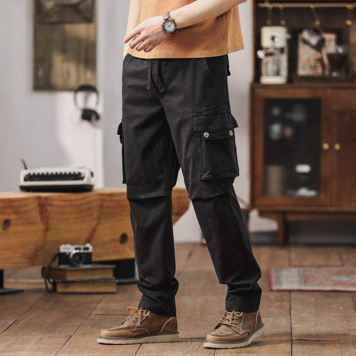 Herren Cargo-Hose mit multifunktionalen Taschen und elastischem Bund Echoarchiv 1758210621