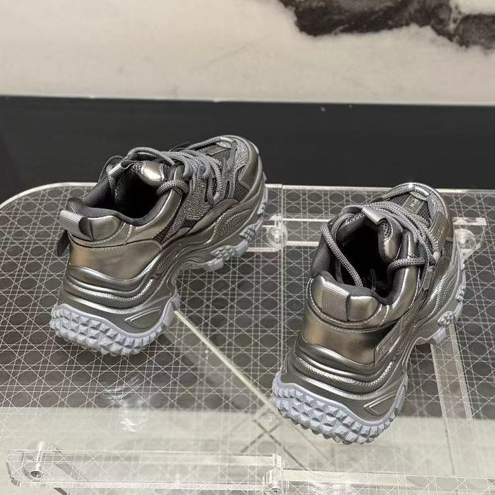 Damen Sportliche Chunky Sneakers mit Glitzer-Elementen und verstärktem Profil Echo Archiv