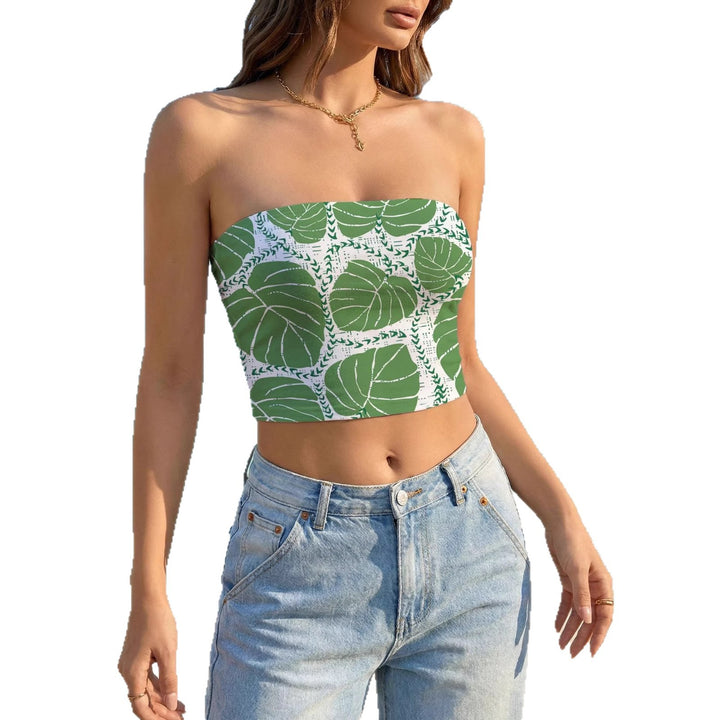 Damen Bandeau-Top mit tropischem Muster Echo Archiv