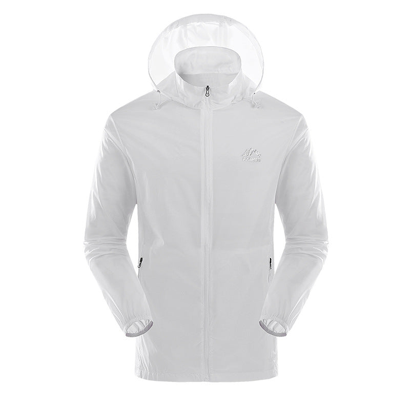 Herren leichtgewichtige Outdoor-Jacke mit verstellbarem Kapuzenkragen Echoarchiv