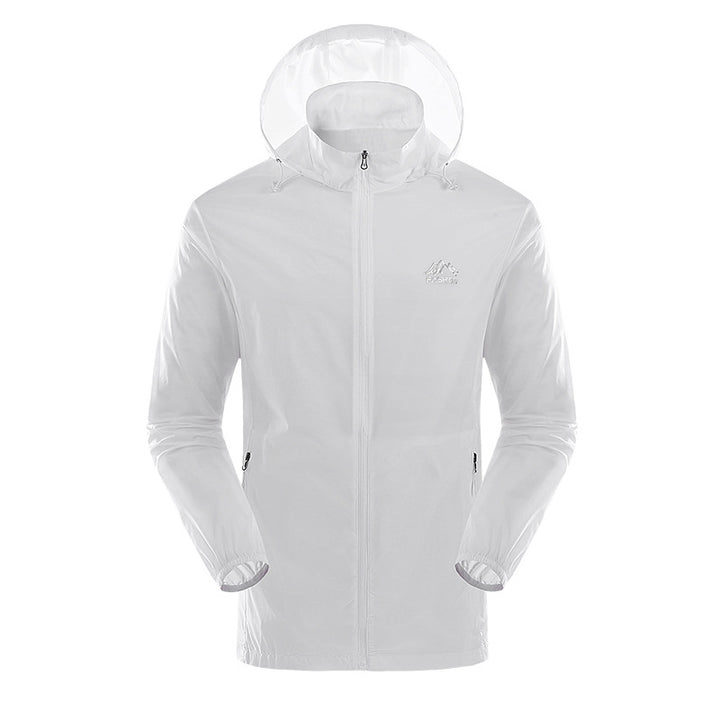 Herren leichtgewichtige Outdoor-Jacke mit verstellbarem Kapuzenkragen Echoarchiv