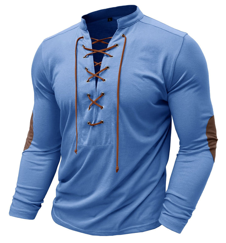 HerrenLangarmshirt mit modischem Schnürdesign Echoarchiv