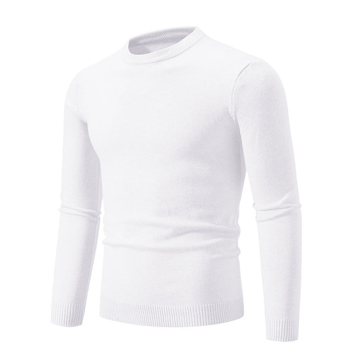 Herren eleganter Rundhals-Pullover aus feiner Baumwolle Echoarchiv