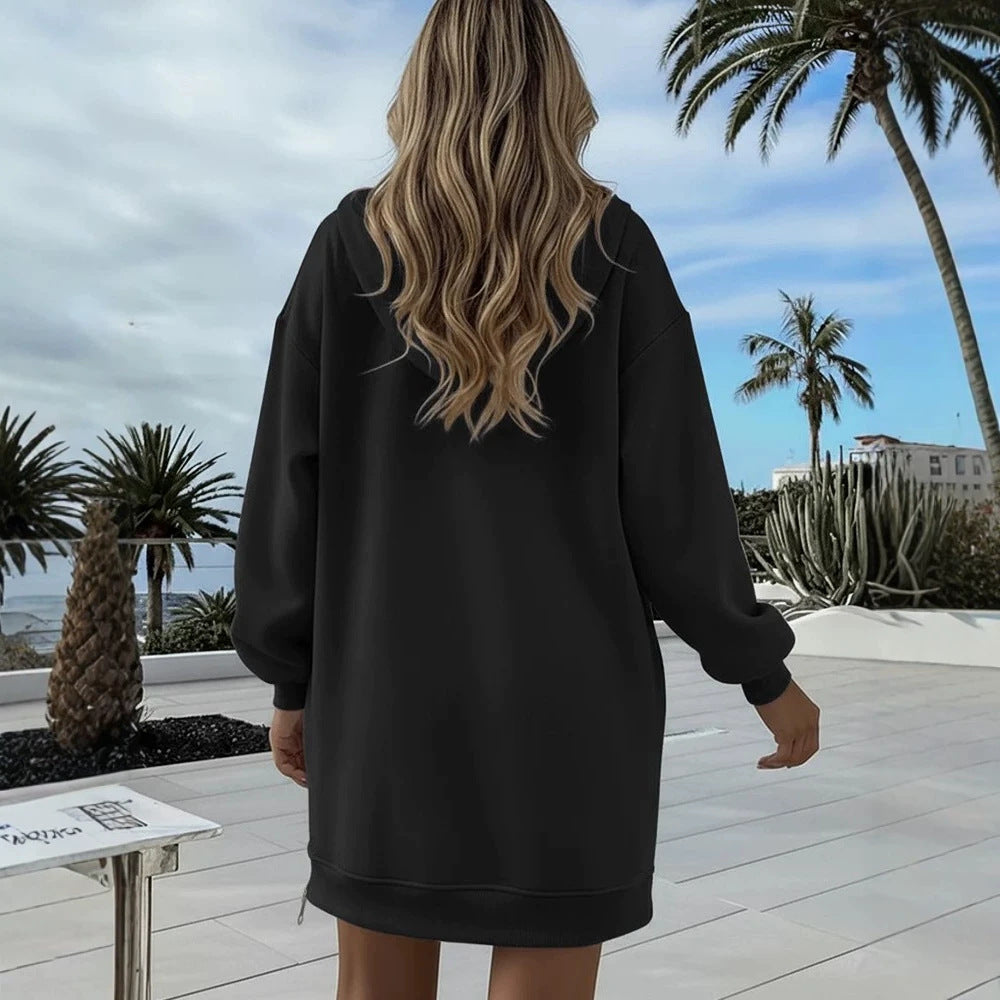 Damen Lässiger Hoodie mit seitlichem Reißverschluss Echo Archiv