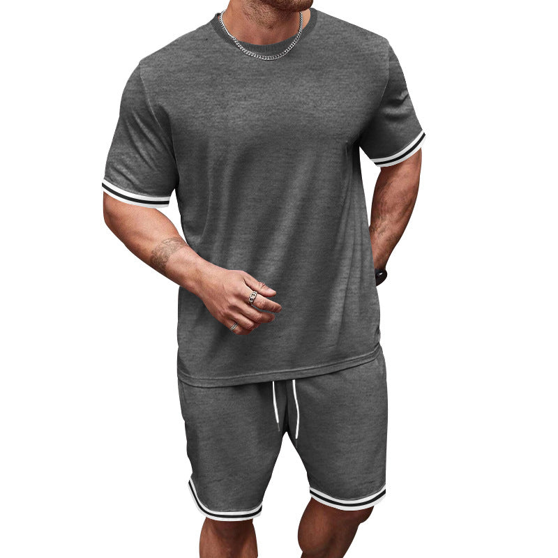 Herren Sportliches Freizeit-Set mit kontrastierenden Details Echoarchiv