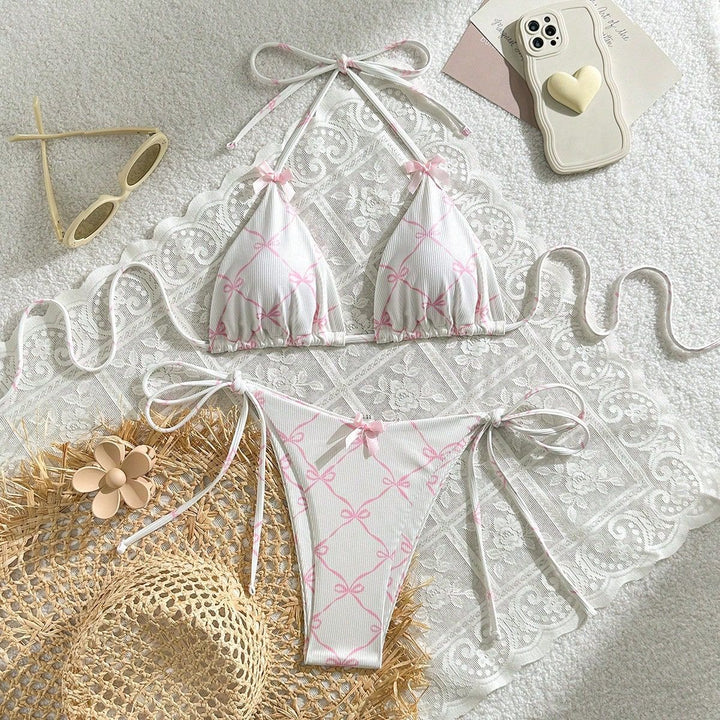 Damen Triangel-Bikini mit zarten Schleifendetails Echo Archiv