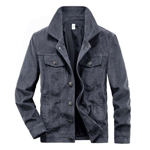 Herren Lässige Cordjacke mit praktischem Kragen Echo Archiv