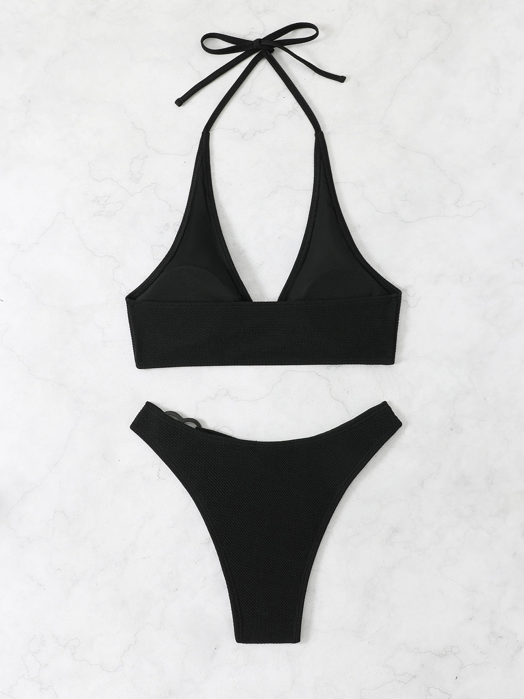 Damen Bikini-Set mit rippierter Textur und verstellbarem Oberteil Echo Archiv