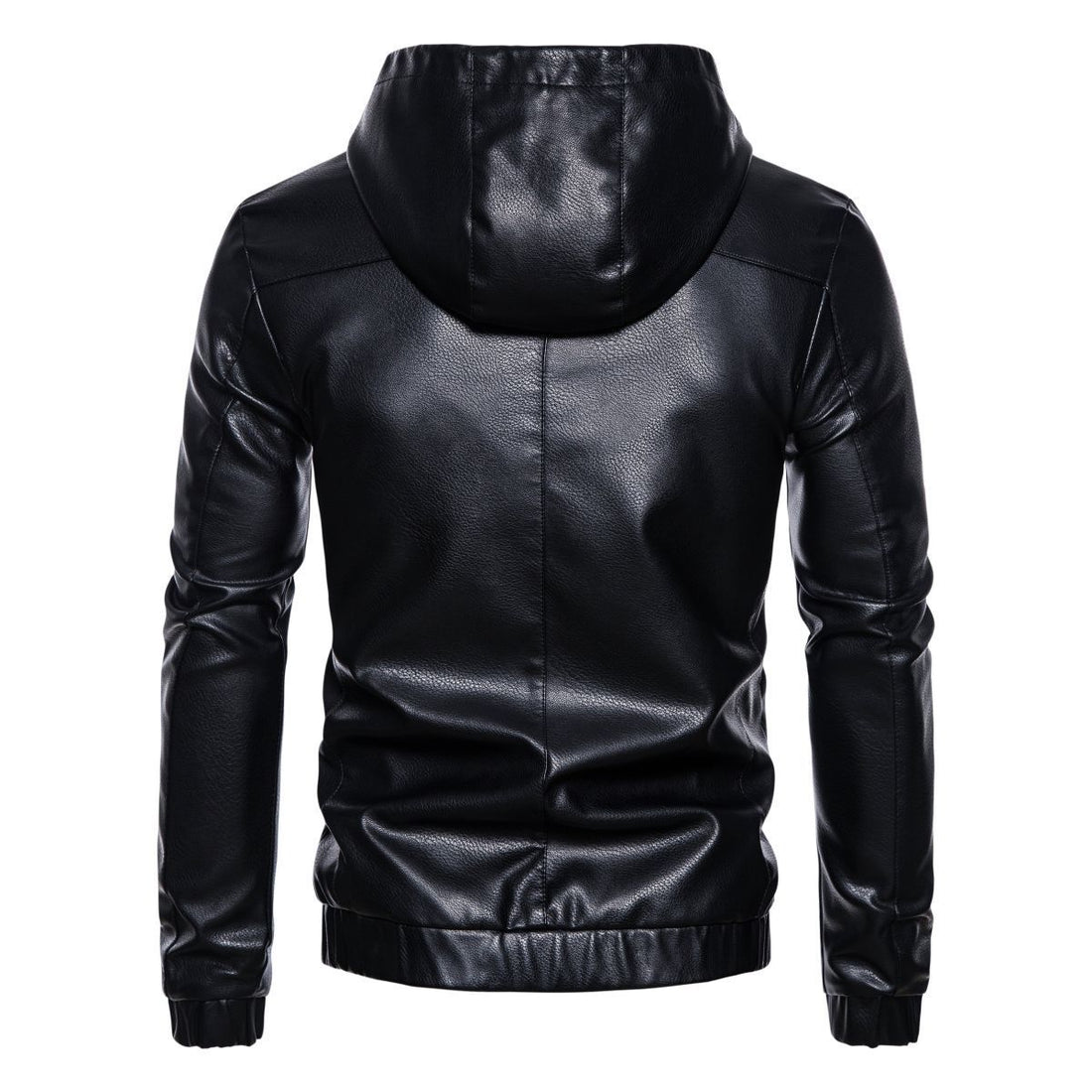 Herren Kunstlederjacke mit praktischem Kapuzen Design und sportiven Details – Valtoré