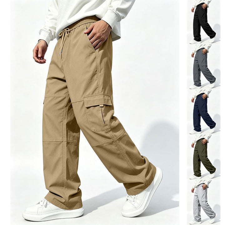 Herren Cargohose mit weitem Schnitt und elastischem Bund Echoarchiv
