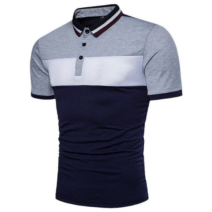 Herren Polohemd mit modernem Blockstreifen-Design und hochwertiger Baumwolle Echoarchiv