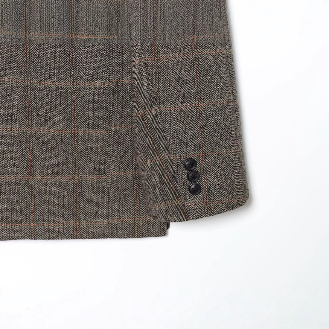 Damen Oversize Wollmix-Blazer mit Glencheck und Ein-Knopf-Verschluss Echoarchiv